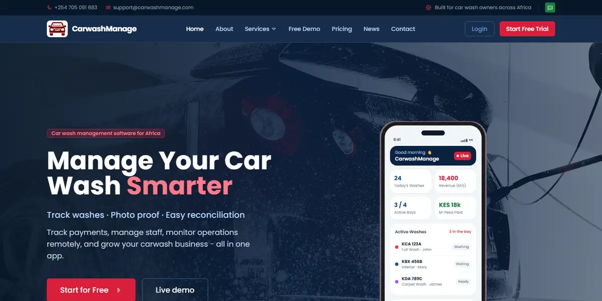 CarwashManage — From Client Build to Multi-Tenant SaaS - Main