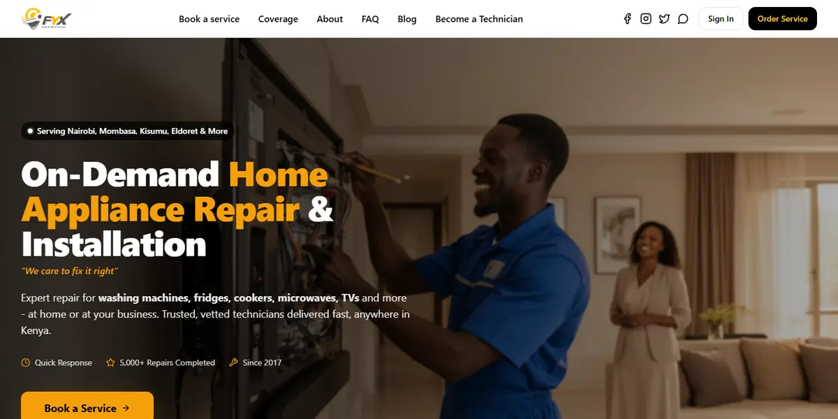 RepairShop Kenya (Fyx) — Field-Service Platform - Main